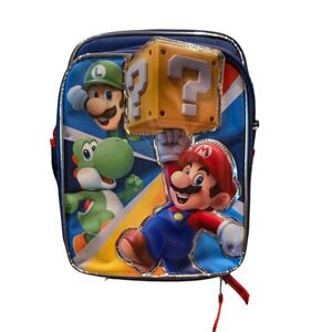 Super Mario Brothers Lunch Box Insulated Yoshi Luigi‎ Mario Question Block NWT